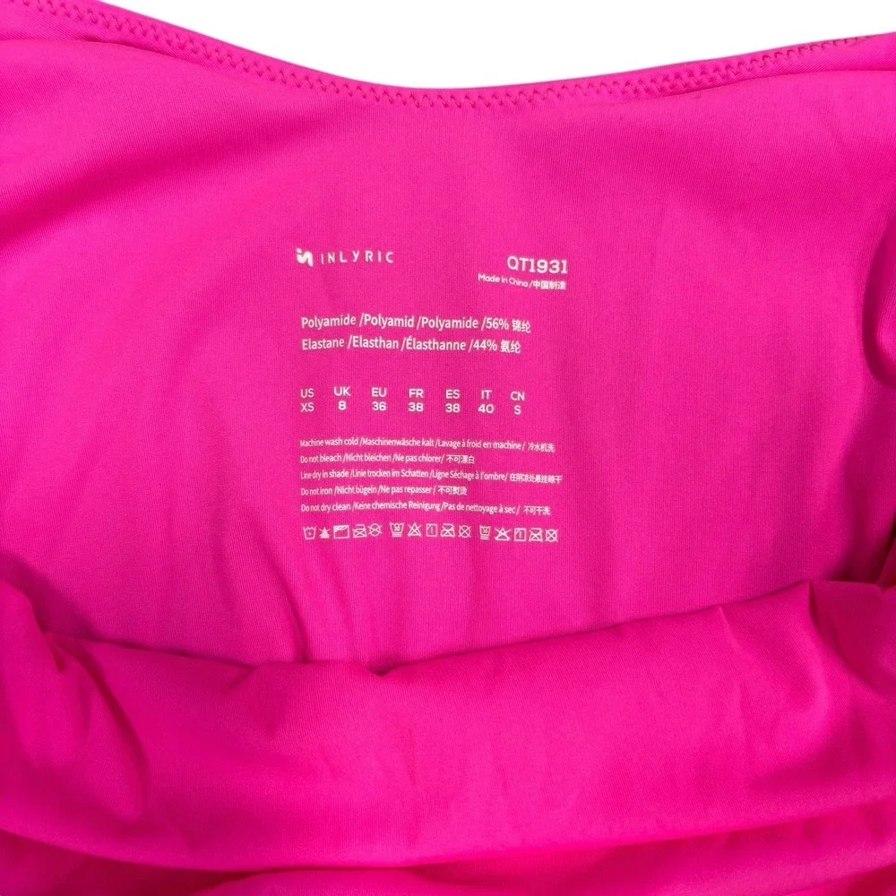 Inlyric Women's Bodysuit Neon Hot Pink Sexy Size XL Sold Out Blogger Fave New - Picture 5 of 6